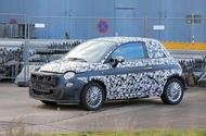 Fiat 500e new spies front side
