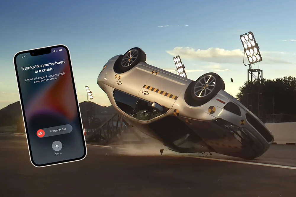 iPhone 14 Pro обнаружение автокатастрофы