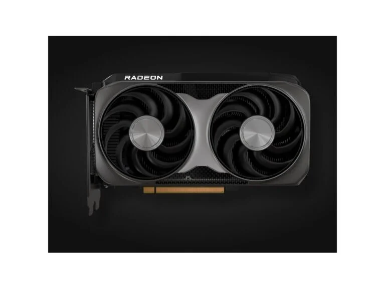 Видеокарта AMD Radeon RX 9060 XT с двумя вентиляторами