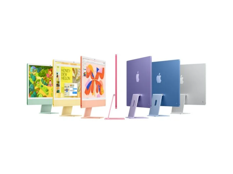Apple iMac 24 all-in-ones in different colors