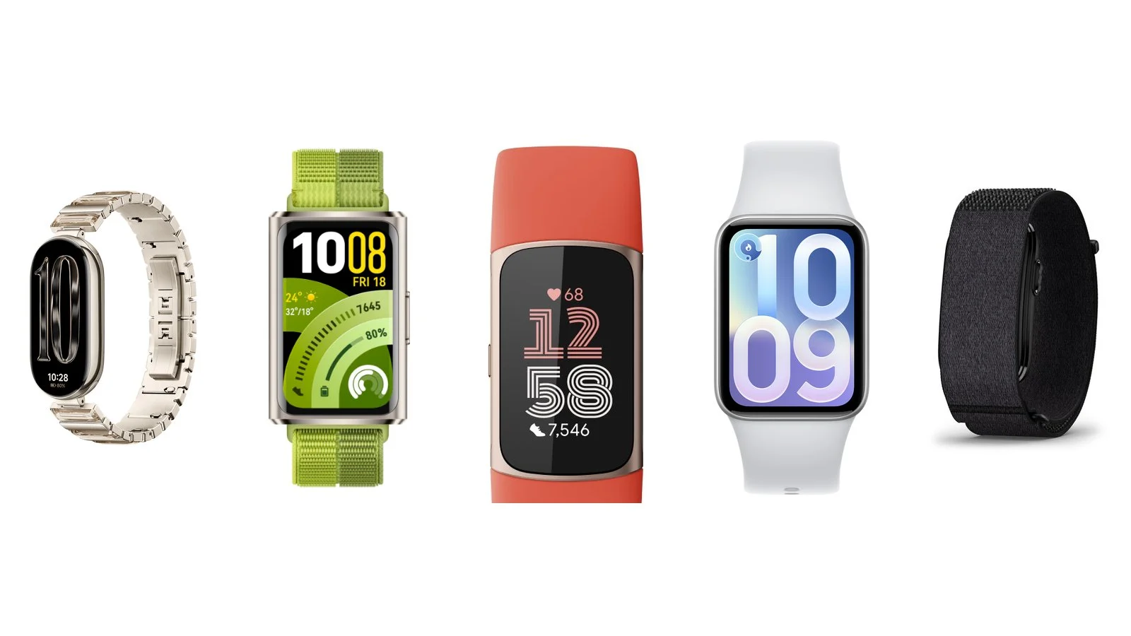 Фітнес-браслети Xiaomi, HUAWEI, Fitbit і Garmin