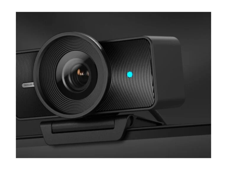 Elgato Facecam 4K webcam on a monitor