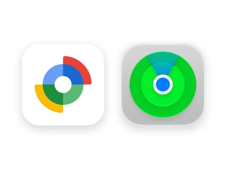 Иконки приложений поиска устройств Google и «Локатор» Apple